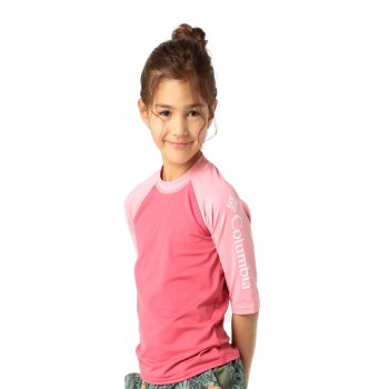 Columbia Sandy Shores Short Sleeve Sunguard, Camiseta Rosas Morados Para Niño | 520643-UHI